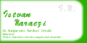 istvan maraczi business card