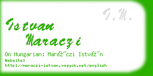 istvan maraczi business card